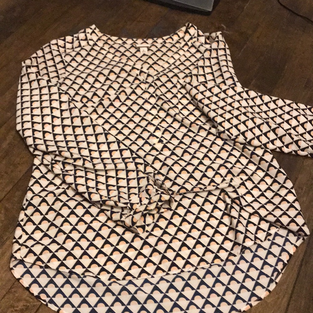 Long Sleeve Pattern Work Blouse